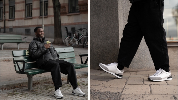 Vita sneakers för män | Uttagbara ortopediska inlägg | Stinaa.J Officiell Butik